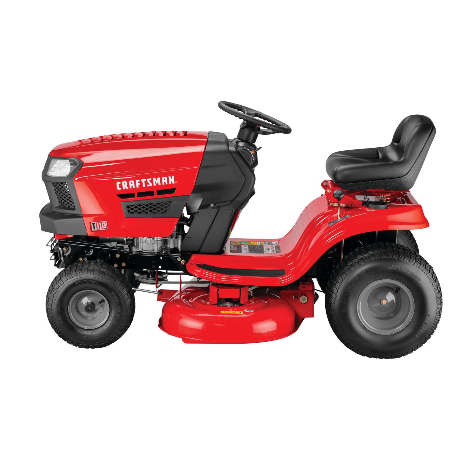 CRAFTSMAN T110 riding mower side profile